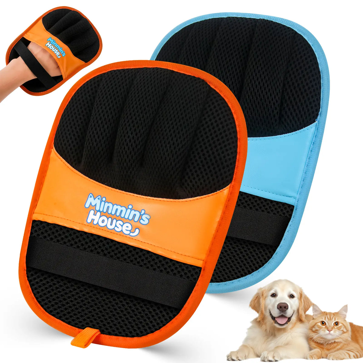 Gant de toilettage 5 doigts pour chien et chat – visuel 9