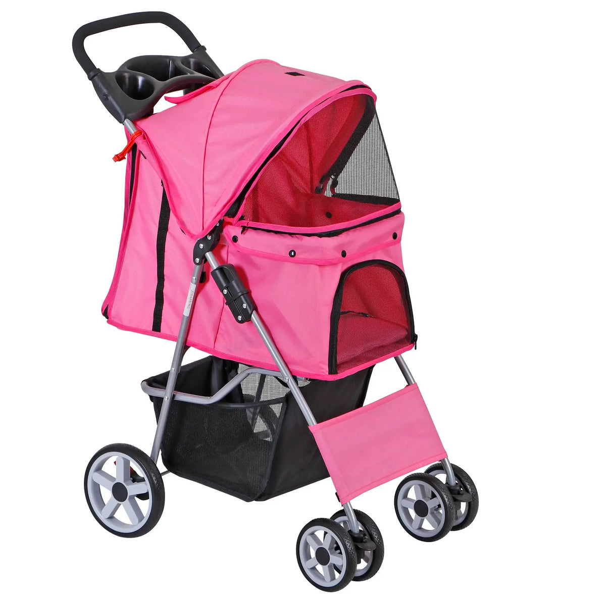 Segawe Foldable Pet Dog Stroller for Small Cat Dog with Storage Basket & Cup Holder for Pet Travel