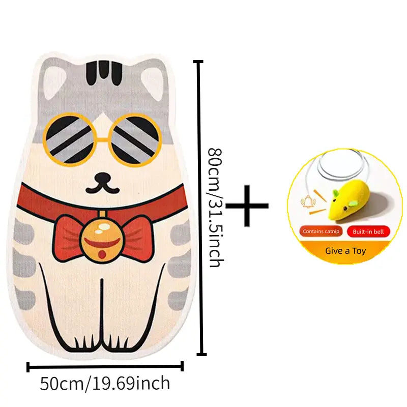 【Buy 1, Get Free Toy Mouse!】Wall Mounted Cat Scratching Board Thickened Durable Wear Resistant Protects Furniture from Cat Scratching Suitable for Walls Sofas Cabinets Doors Glass Personalized Cat Tree Tower Cat Toy Mouse Pet Supplies Scratcher Tiktokshop