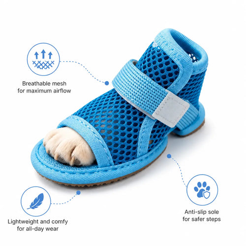 Chaussures antidérapantes pour chien en mesh respirant – visuel 2