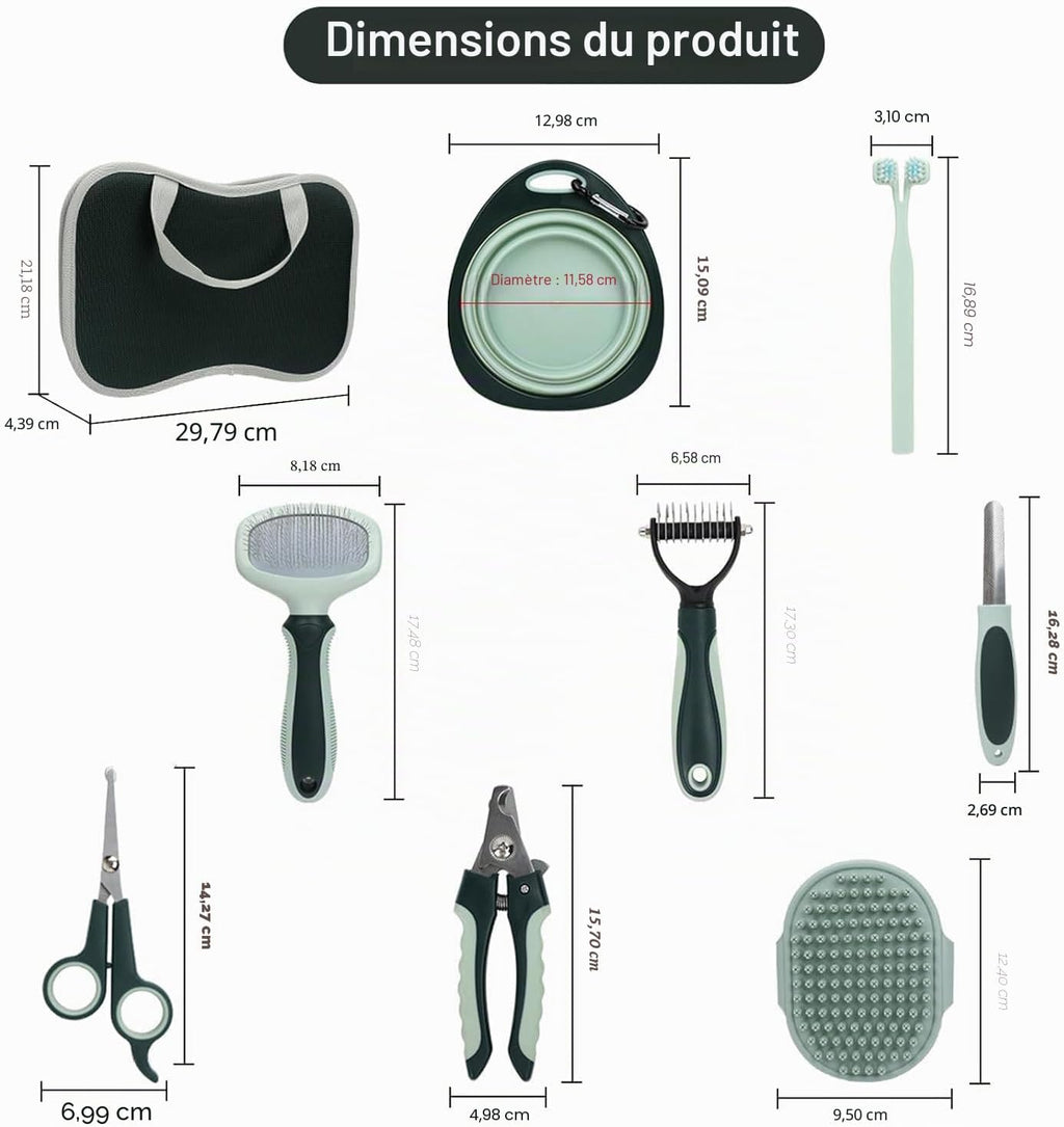 Kit de toilettage 8 en 1 pour chien et chat – visuel 9