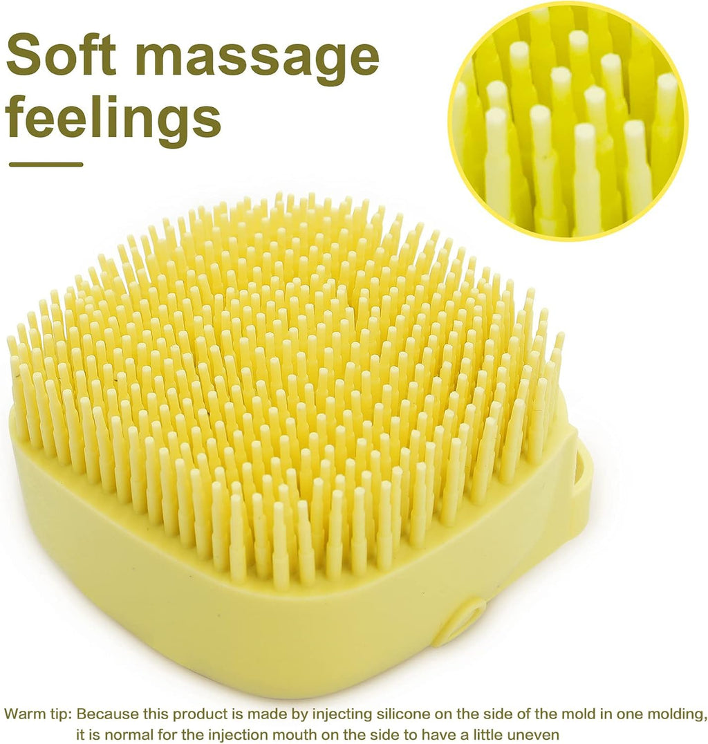 Brosse de bain en silicone pour chien avec distributeur de shampoing – visuel 6
