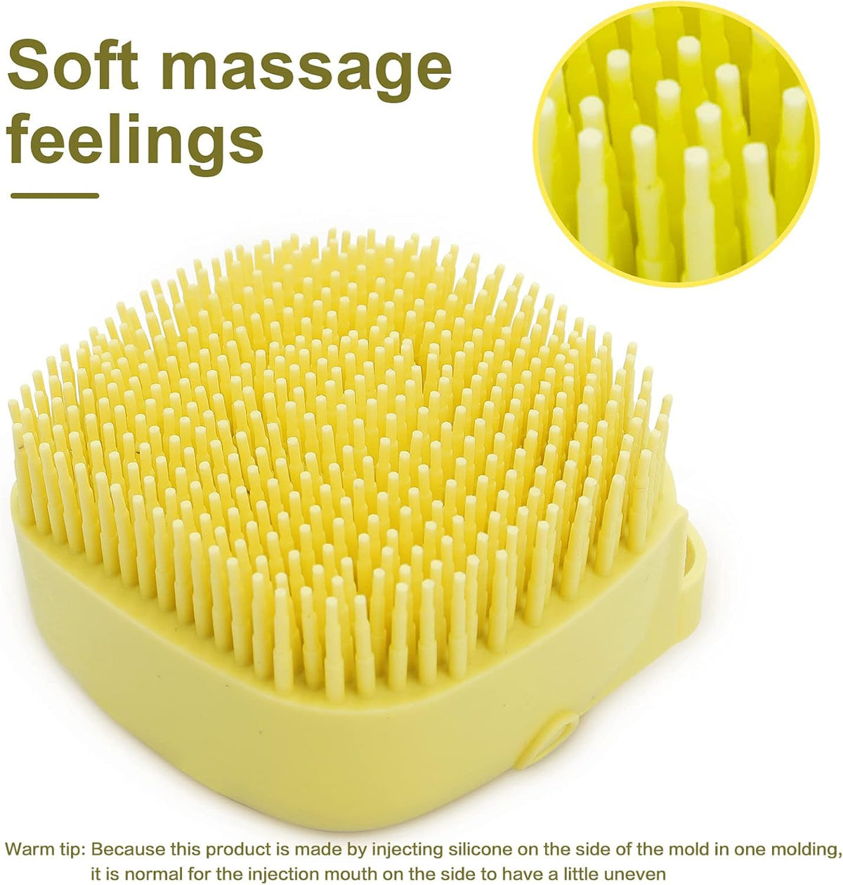 Brosse de bain en silicone pour chien avec distributeur de shampoing – visuel 6