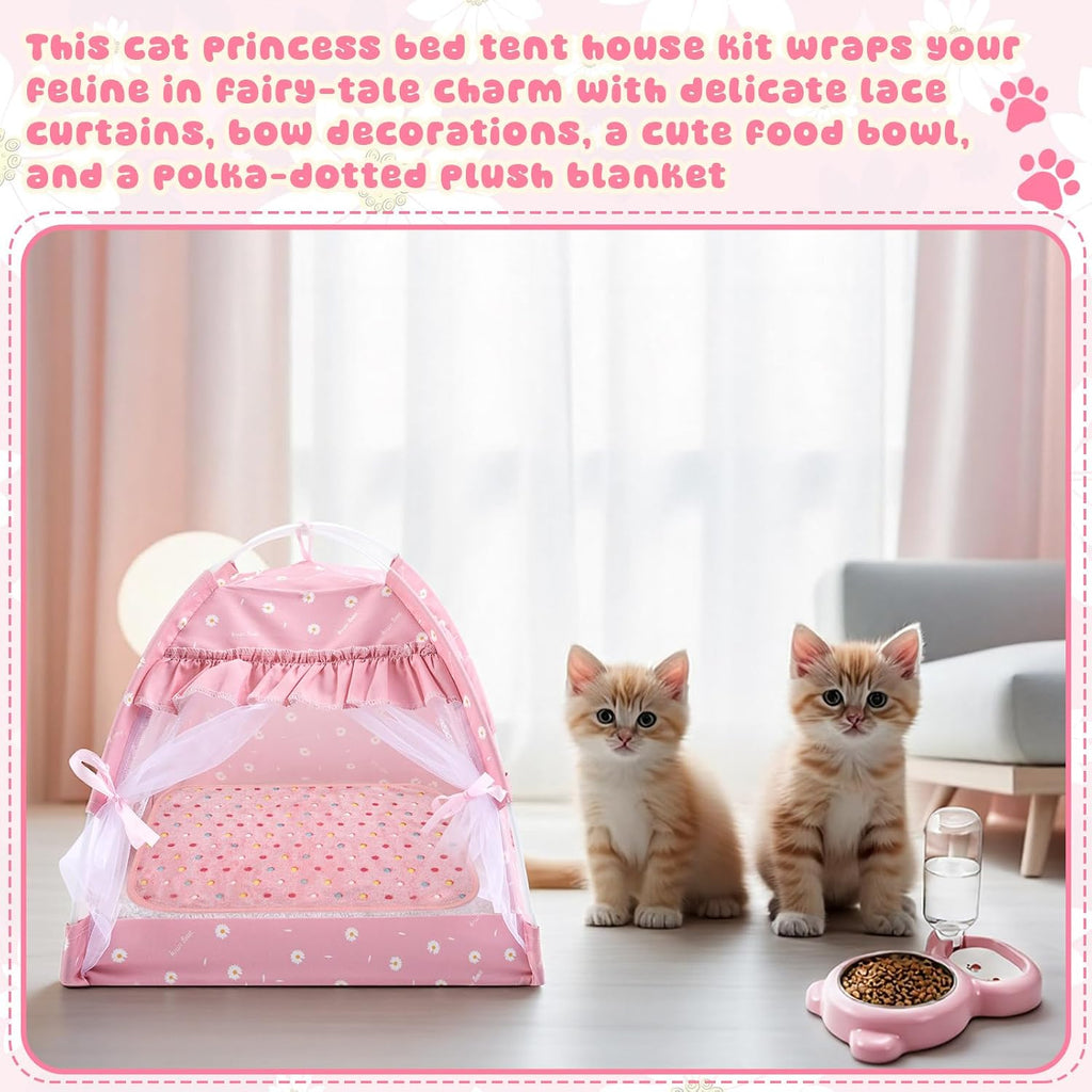Tente-lit pour chat avec gamelle d'eau – visuel 7