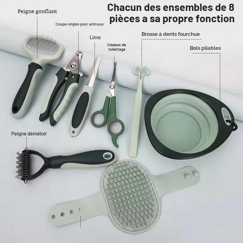 Kit de toilettage 8 en 1 pour chien et chat – visuel 2