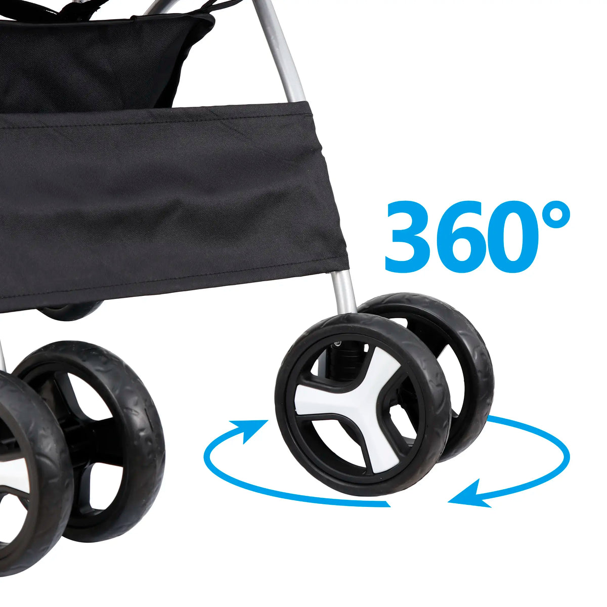 Segawe Foldable Pet Dog Stroller for Small Cat Dog with Storage Basket & Cup Holder for Pet Travel