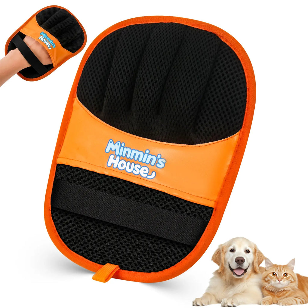 Gant de toilettage 5 doigts Woopi pour retirer les poils morts des chiens et chats