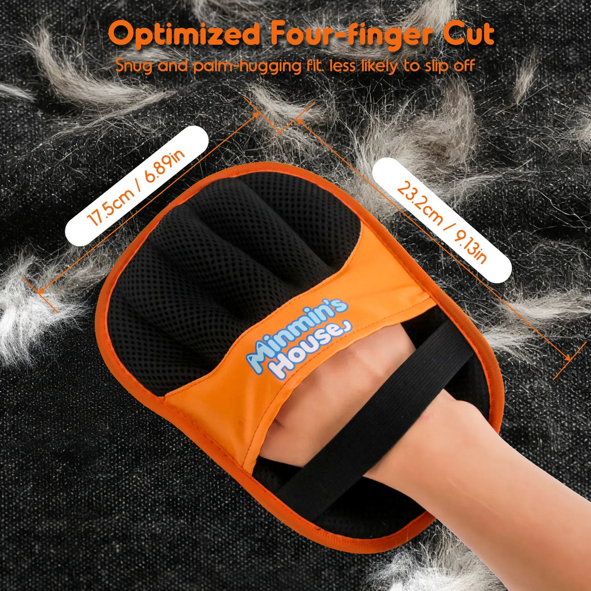 Gant de toilettage 5 doigts pour chien et chat – visuel 3