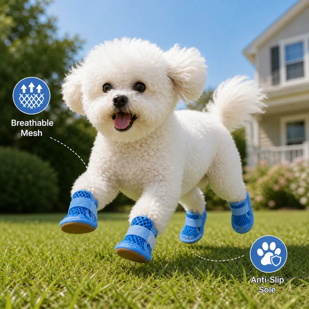 Chaussures antidérapantes pour chien en mesh respirant – visuel 3