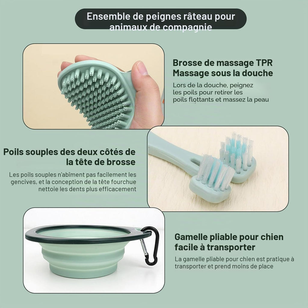 Kit de toilettage 8 en 1 pour chien et chat – visuel 3