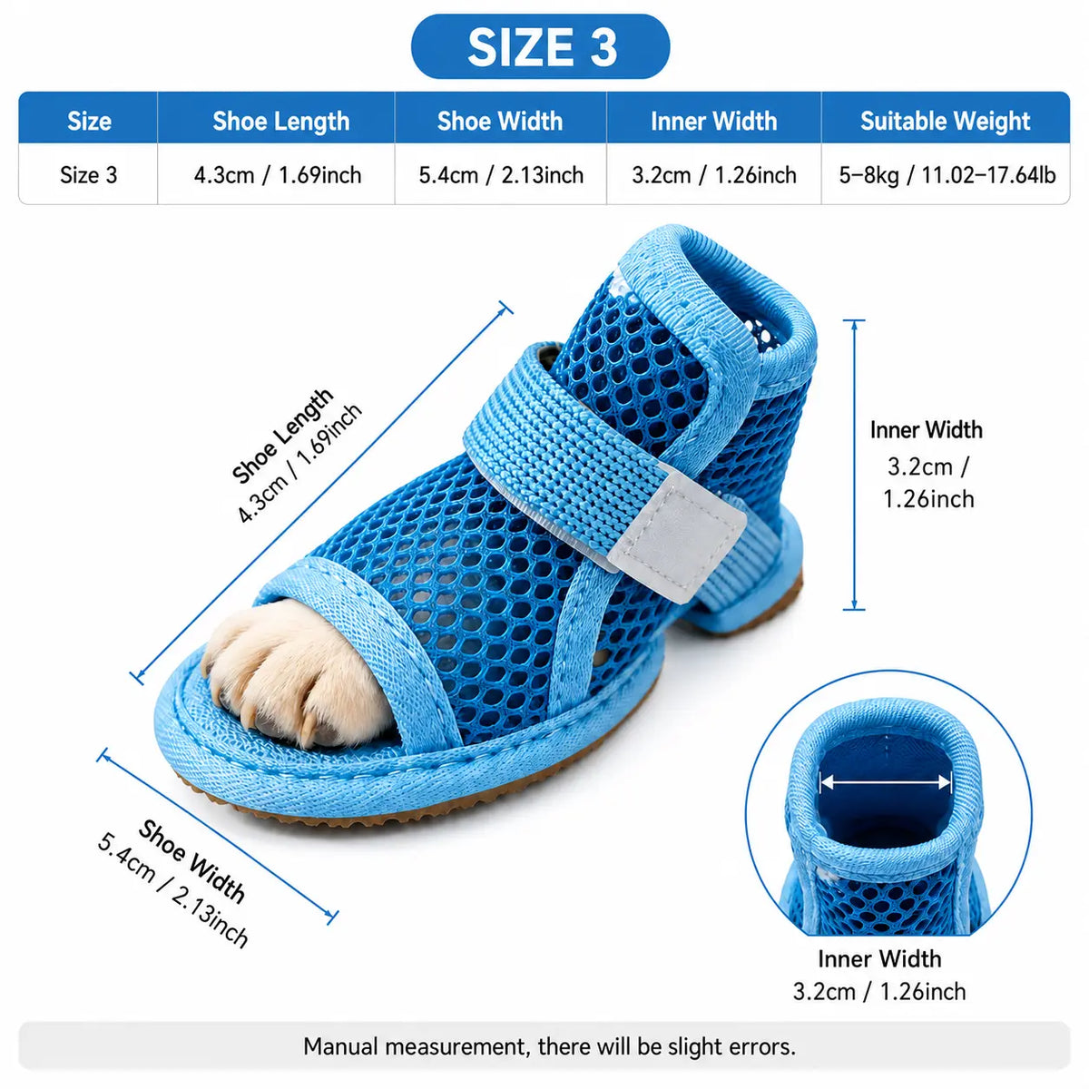 Chaussures antidérapantes pour chien en mesh respirant – visuel 4