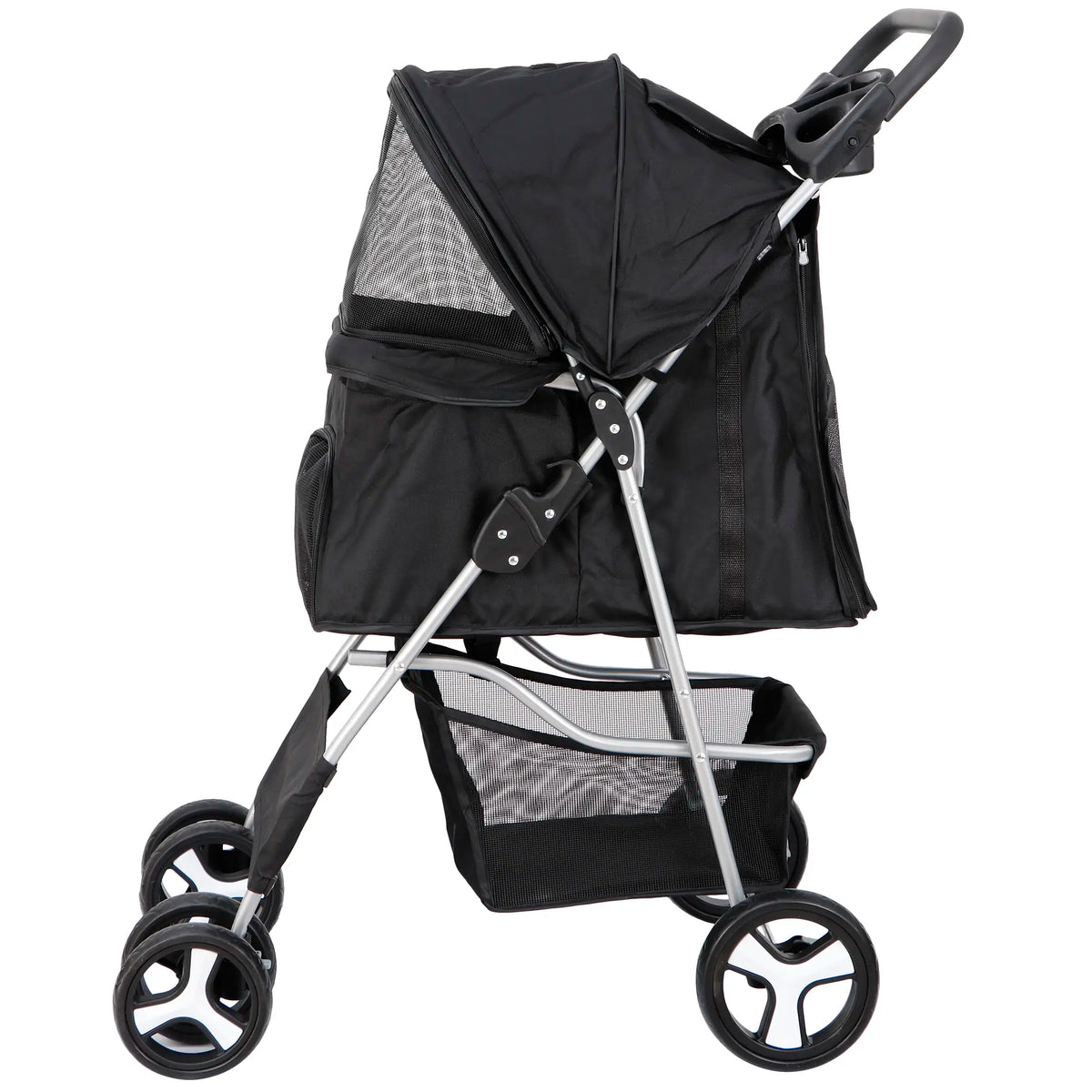 Segawe Foldable Pet Dog Stroller for Small Cat Dog with Storage Basket & Cup Holder for Pet Travel