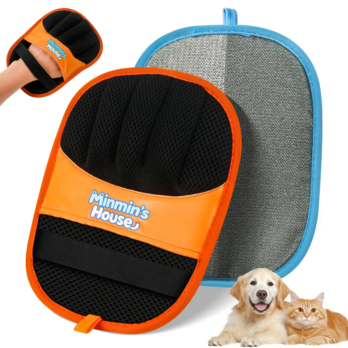 Gant de toilettage 5 doigts pour chien et chat – visuel 2